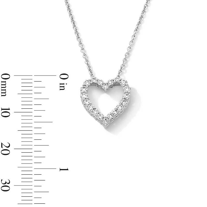 Main Image 2 of 1/2 CT. T.W. Certified Lab-Grown Diamond Heart Pendant in Sterling Silver (F/VS2)