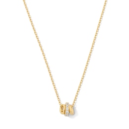 1/20 CT. T.W. Certified Lab-Grown Diamond Triple Circle Pendant in 10K Gold (F/VS2)