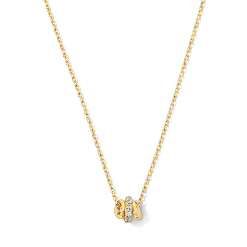 Main Image 1 of 1/20 CT. T.W. Certified Lab-Grown Diamond Triple Circle Pendant in 10K Gold (F/VS2)