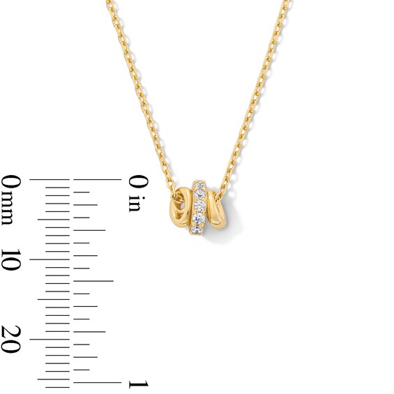 1/20 CT. T.w. Certified Lab-Grown Diamond Triple Circle Pendant in 10K Gold (F/Vs2)
