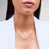 Thumbnail Image 2 of 1/8 CT. T.W. Certified Lab-Grown Diamond Cable Chain Charm Necklace in Sterling Silver with 18K Gold Plate (F/VS2)