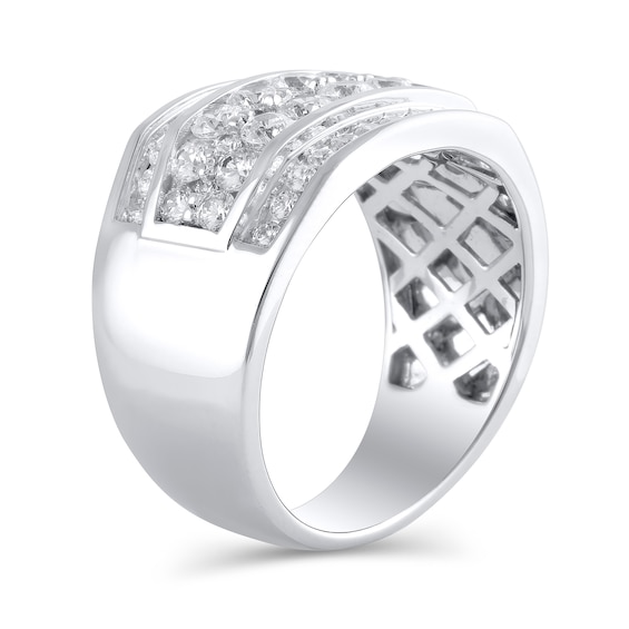 2 CT. T.w. Lab-Grown Diamond Multi-Row Ring in 10K White Gold (F/Vs2)