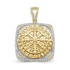 Thumbnail Image 1 of 1/2 CT. T.W. Diamond Cushion-Shaped Medallion Necklace Charm in 10K Gold