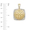 Thumbnail Image 2 of 1/2 CT. T.W. Diamond Cushion-Shaped Medallion Necklace Charm in 10K Gold