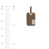 Thumbnail Image 2 of 1/2 CT. T.W. Brown and White Diamond Dog Tag Necklace Charm in 10K Gold