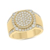 Thumbnail Image 1 of 1-1/2 CT. T.W.  Lab-Grown Multi-Diamond Cushion Frame Medallion Ring in 10K Gold (F/VS2)