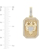 Thumbnail Image 2 of 1/4 CT. T.W. Black and White Diamond Eagle Octagon Crest Necklace Charm in 10K Gold
