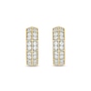 Thumbnail Image 1 of 1/2 CT. T.W. Lab-Grown Diamond Double Row Hoop Earrings in 10K Gold (F/VS2)