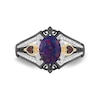 Thumbnail Image 4 of Enchanted Disney Villains Evil Queen Oval Lab-Created Opal, Garnet and Diamond Ring in Sterling Silver and 10K Gold