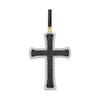 Thumbnail Image 1 of 3/4 CT. T.W. Black and White Diamond Cross Necklace Charm in 10K Gold