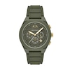 Thumbnail Image 1 of Men's Armani Exchange Green Silicone Strap Chronograph Watch with Olive Green Dial (Model: AX4169)
