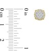 Thumbnail Image 2 of 1/4 CT. T.W. Baguette and Round Multi-Diamond Frame Stud Earrings in 10K Gold
