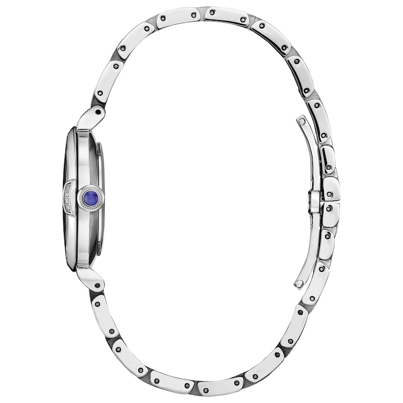 Main Image 2 of Ladies' Citizen Eco-Drive® L Mae Diamond Accent Watch with Blue Sunray Dial (Model: EM1060-87L)