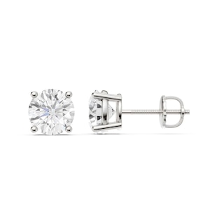 3 CT. T.W. Certified Lab-Grown Diamond Solitaire Stud Earrings in 14K White Gold (F/VS2)
