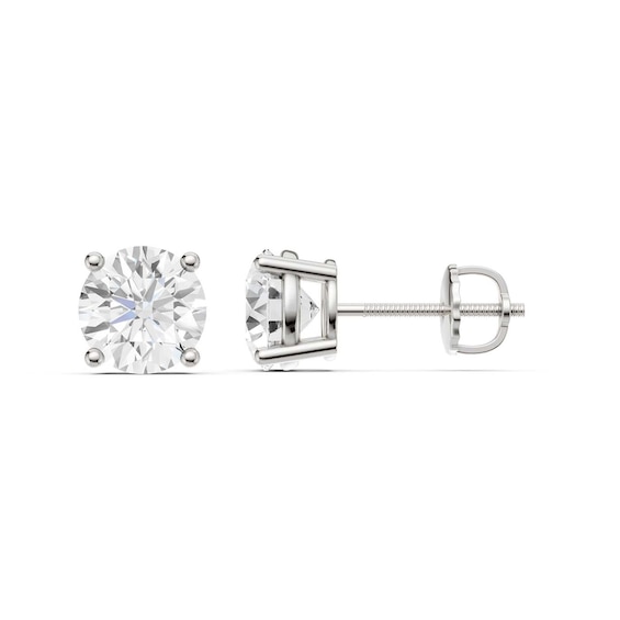 3 CT. T.w. Certified Lab-Grown Diamond Solitaire Stud Earrings in 14K White Gold (F/Vs2)