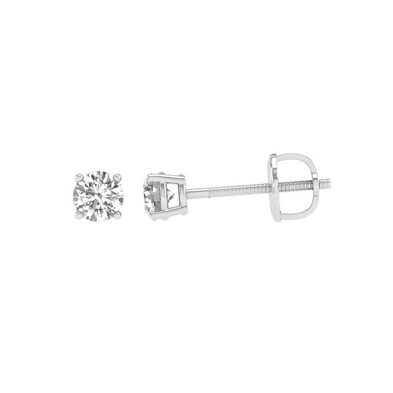 Main Image 1 of 1/2 CT. T.W. Certified Lab-Grown Diamond Solitaire Stud Earrings in 14K White Gold (F/VS2)