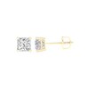Thumbnail Image 1 of 1-1/2 CT. T.W. Princess-Cut Certified Lab-Grown Diamond Solitaire Stud Earrings in 14K Gold (F/VS2)