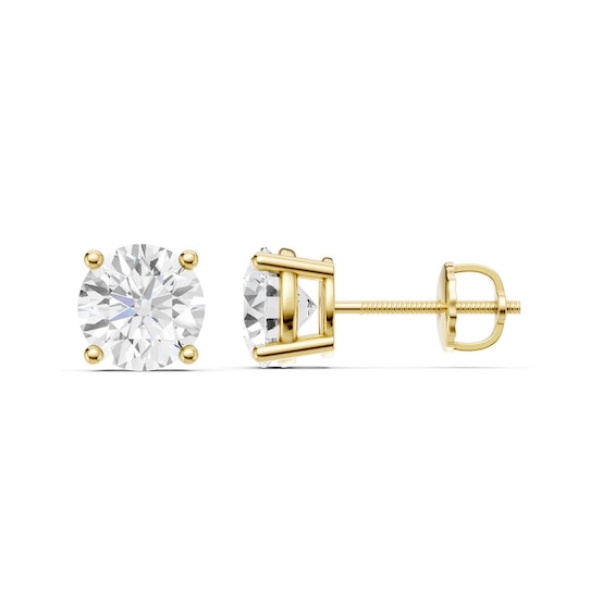 CT. T.w. Certified Lab-Grown Diamond Solitaire Stud Earrings in 14K Gold (F/Vs2