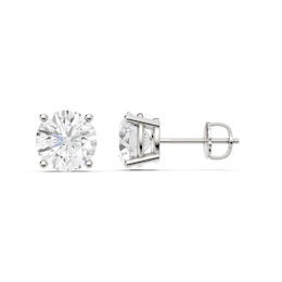 4 CT. T.W. Certified Lab-Grown Diamond Solitaire Stud Earrings in 14K White Gold (F/VS2)