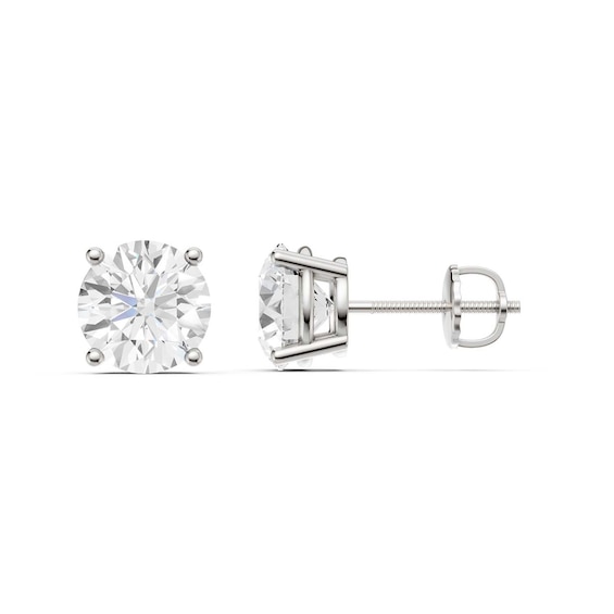 4 CT. T.w. Certified Lab-Grown Diamond Solitaire Stud Earrings in 14K White Gold (F/Vs2)