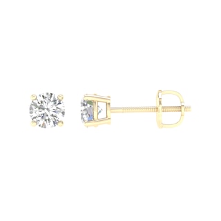 1 CT. T.W. Certified Lab-Grown Diamond Solitaire Stud Earrings in 14K Gold (F/VS2)