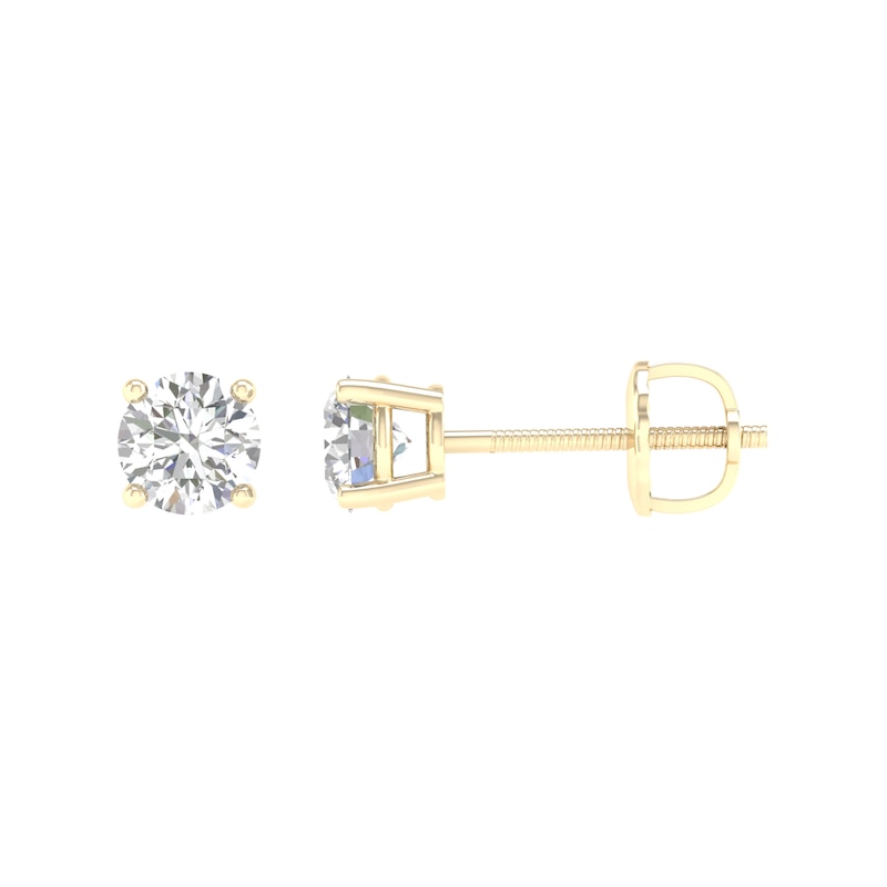 Main Image 1 of 1 CT. T.W. Certified Lab-Grown Diamond Solitaire Stud Earrings in 14K Gold (F/VS2)