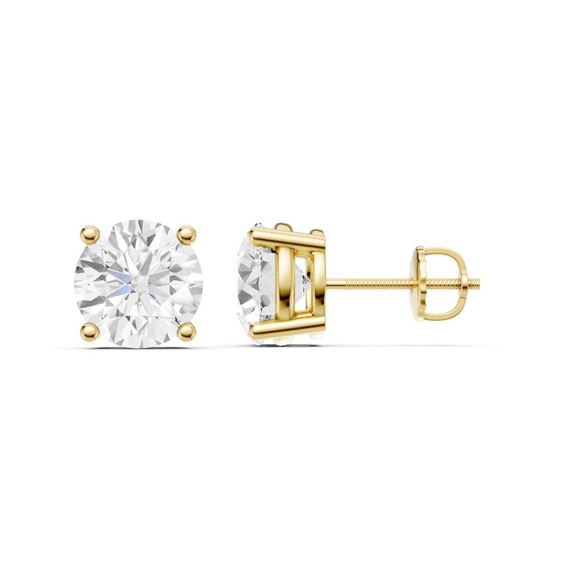 Main Image 1 of 5 CT. T.W. Certified Lab-Grown Diamond Solitaire Stud Earrings in 14K Gold (F/VS2)