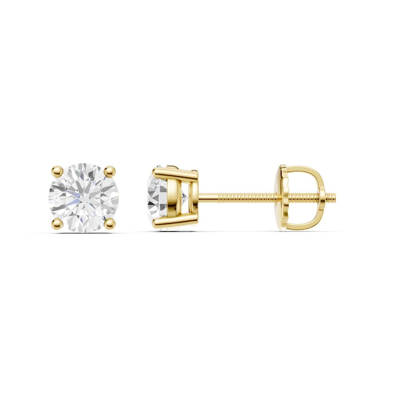 Main Image 1 of 1-1/2 CT. T.W. Certified Lab-Grown Diamond Solitaire Stud Earrings in 14K Gold (F/VS2)