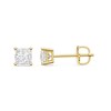 Thumbnail Image 1 of 3/4 CT. T.W. Princess-Cut Certified Lab-Grown Diamond Solitaire Stud Earrings in 14K Gold (F/VS2)