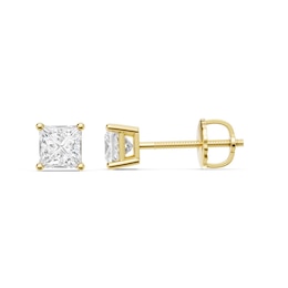 3/4 CT. T.W. Princess-Cut Certified Lab-Grown Diamond Solitaire Stud Earrings in 14K Gold (F/VS2)