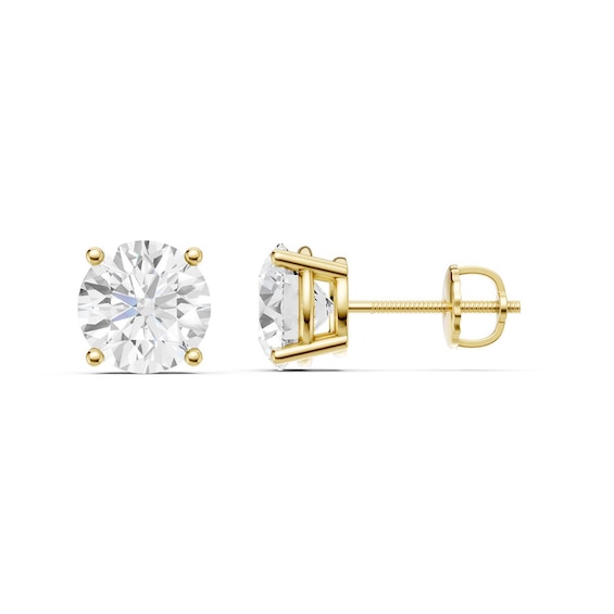 4 CT. T.w. Certified Lab-Grown Diamond Solitaire Stud Earrings in 14K Gold (F/Vs2)