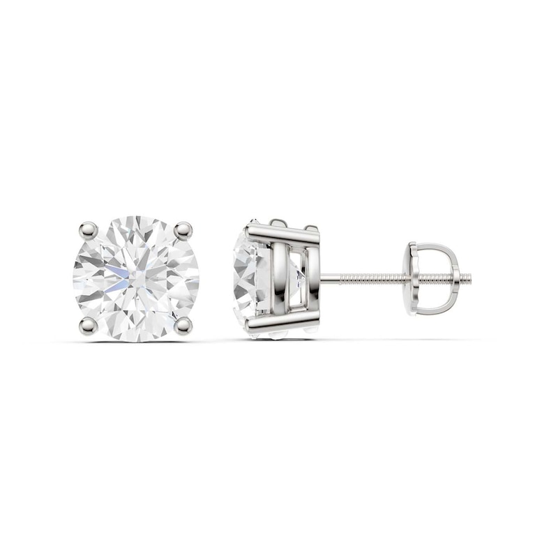 Main Image 1 of 5 CT. T.W. Certified Lab-Grown Diamond Solitaire Stud Earrings in 14K White Gold (F/VS2)