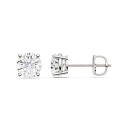 2 CT. T.W. Certified Lab-Grown Diamond Solitaire Stud Earrings in 14K White Gold (F/VS2)