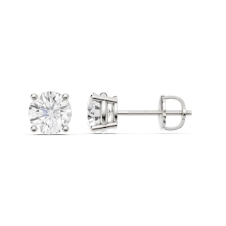 2 CT. T.W. Certified Lab-Grown Diamond Solitaire Stud Earrings in 14K White Gold (F/VS2)