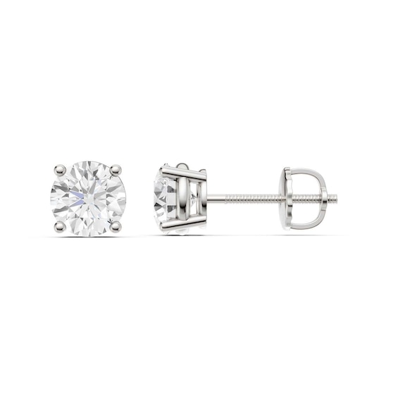 2 CT. T.w. Certified Lab-Grown Diamond Solitaire Stud Earrings in 14K White Gold (F/Vs2)