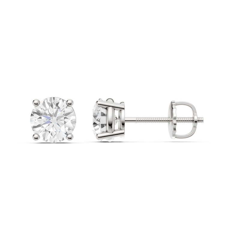 Main Image 1 of 2 CT. T.W. Certified Lab-Grown Diamond Solitaire Stud Earrings in 14K White Gold (F/VS2)