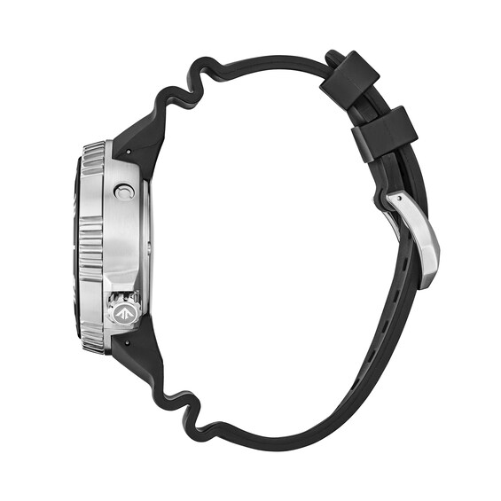 Men's Citizen Eco-DriveÂ® Promaster Professional Diver Black Strap Watch with Red Dial (Model: Bn1024-01Z)