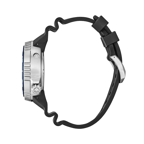 Men's Citizen Eco-Drive® Promaster Professional Diver Black Strap Watch with Blue Dial (Model: Bn1025-08L)