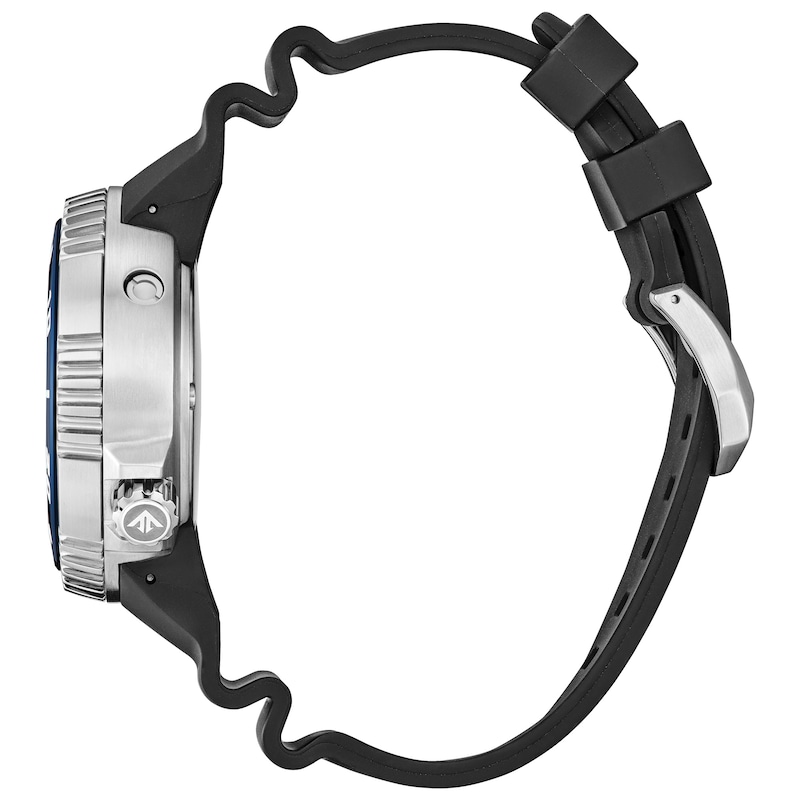 Main Image 2 of Men's Citizen Eco-Drive® Promaster Professional Diver Black Strap Watch with Blue Dial (Model: BN1025-08L)