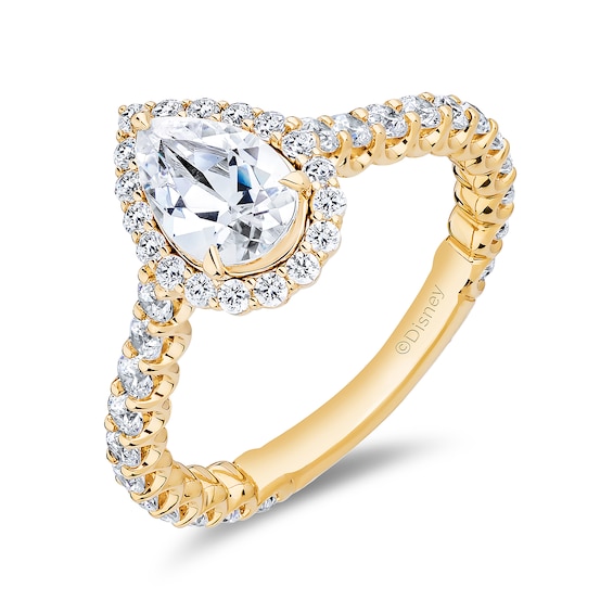 Enchanted Star Ariel 1-7/8 CT. T.w. Pear-Shaped Certified Lab-Grown Diamond Frame Engagement Ring in 14K Gold (F/Vs2)