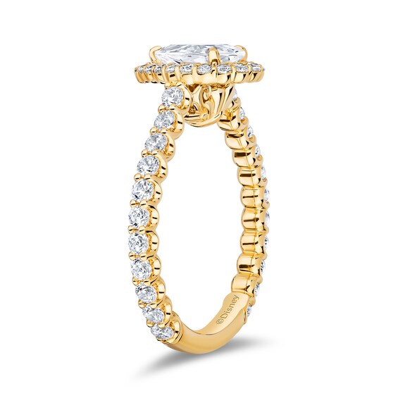 Enchanted Star Ariel 1-7/8 CT. T.w. Pear-Shaped Certified Lab-Grown Diamond Frame Engagement Ring in 14K Gold (F/Vs2)