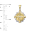 Thumbnail Image 2 of 1/4 CT. T.W. Diamond Greek Key Compass Necklace Charm in 10K Gold