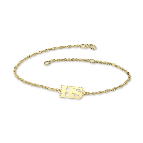 Double Initial Bracelet (2 Letters) - 7.2"