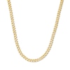 Thumbnail Image 1 of 6.0mm Domed Curb Chain Necklace in Solid 10K Gold - 20"