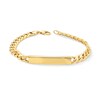 Thumbnail Image 1 of 7.0mm Curb Chain ID Bracelet in Hollow 10K Gold - 8.5"
