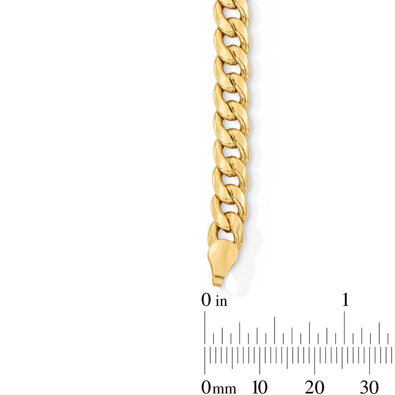 Main Image 3 of 7.0mm Curb Chain ID Bracelet in Hollow 10K Gold - 8.5"