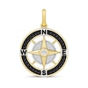 Thumbnail Image 1 of 1/4 CT. T.W. Black and White Diamond Compass Necklace Charm in 10K Gold