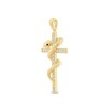 Thumbnail Image 2 of 1/4 CT. T.W. Certified Lab-Grown Diamond Cross with Snake Necklace Charm in 10K Gold (F/VS2)