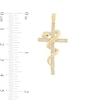 Thumbnail Image 4 of 1/4 CT. T.W. Certified Lab-Grown Diamond Cross with Snake Necklace Charm in 10K Gold (F/VS2)