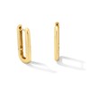 Thumbnail Image 1 of Paper Clip Link Huggie Hoop Earrings in Solid 10K Gold